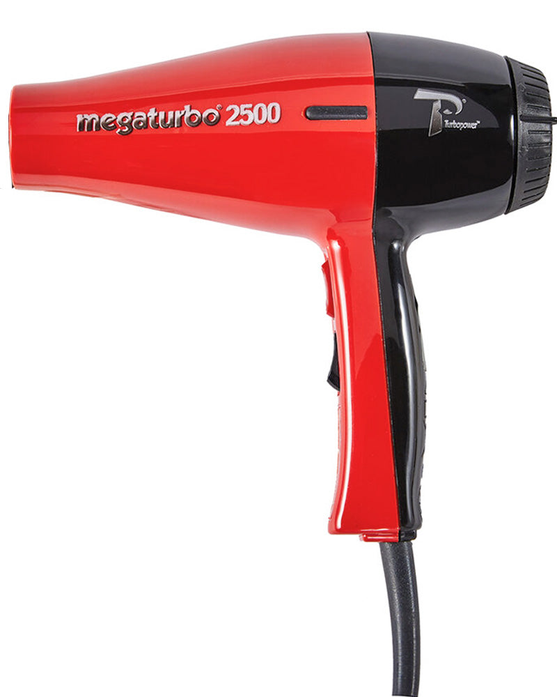 A side view of the MegaTurbo 2500 professional hair dryer. 